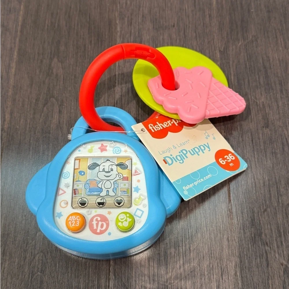 NWT Fisher-Price Blue and Red Puppy Baby Activity Toy with Teethers